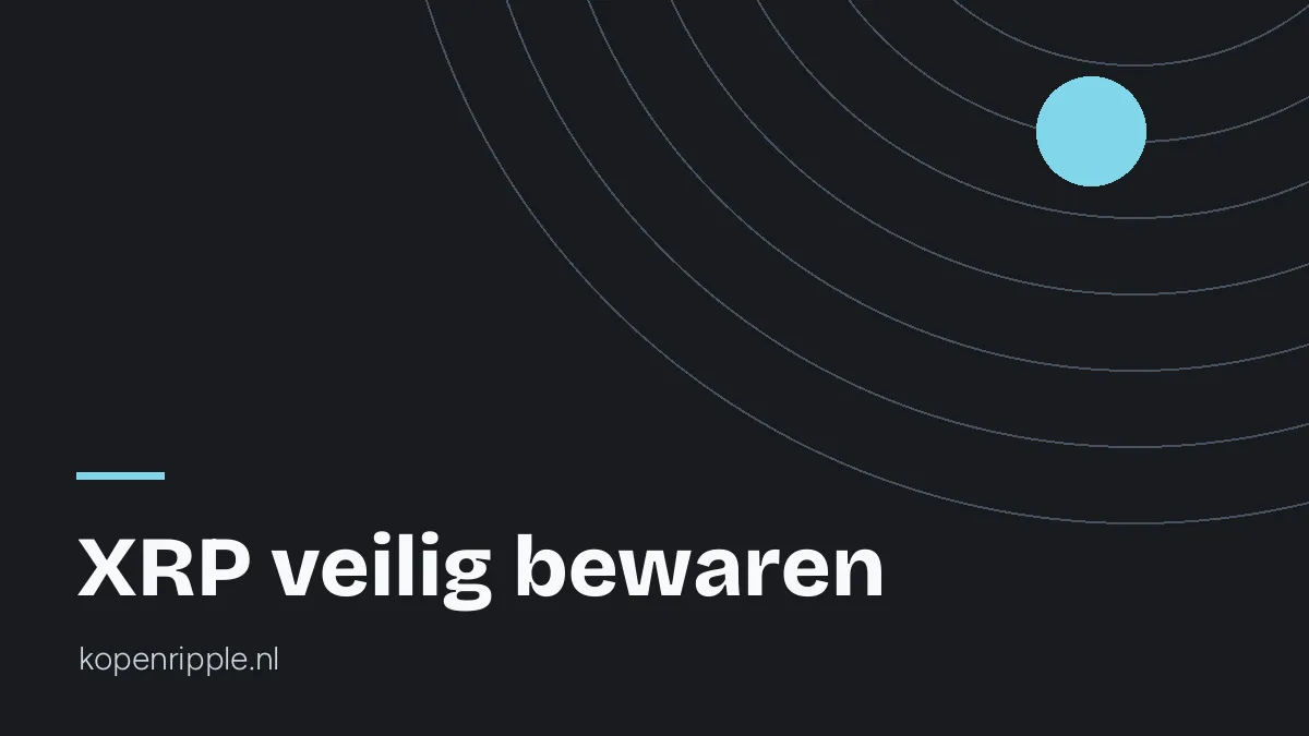 XRP veilig bewaren: account, bestemmingstag en wallet